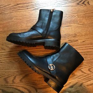 Coach leather black boots (never worn)